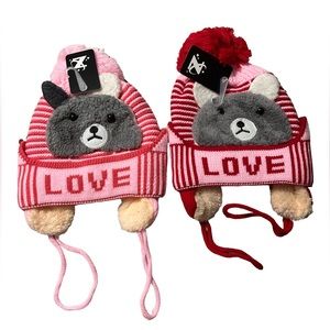 Zacharias Kid Cap Teddy Bear Look Pack of  2 Winter Woolen Cap ❄️☃️❄️